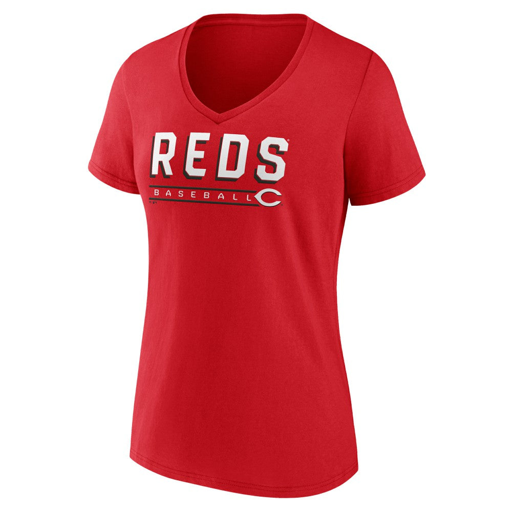Cincinnati Reds Women's Primary Play V-Neck T-Shirt discount
