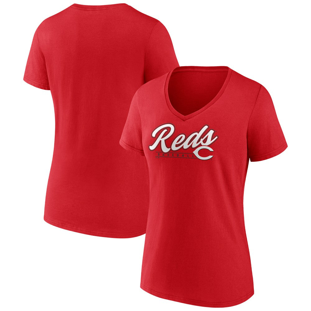 Cincinnati Reds Women's One And Only V-Neck T-Shirt Sale