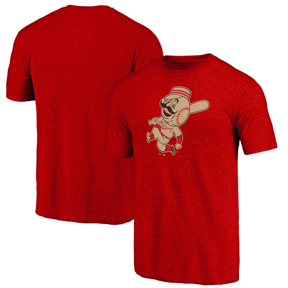 Cincinnati Reds Cooperstown Official Logo Tri-Blend T-Shirt Sale