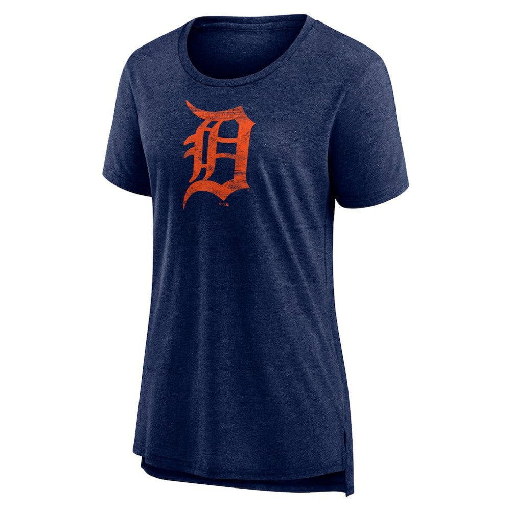 Detroit Tigers Women's Weathered Official Logo Tri-Blend T-Shirt Clearance