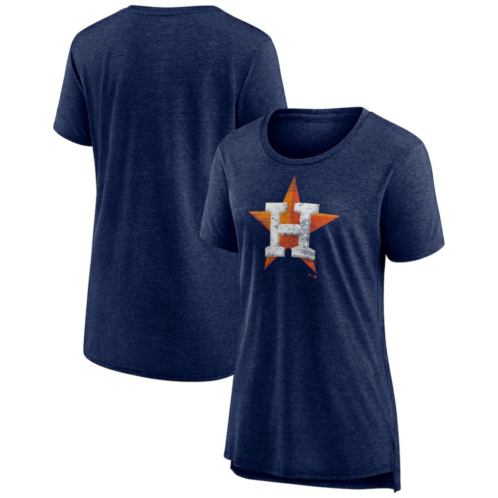Houston Astros Women's Weathered Official Logo Tri-Blend T-Shirt Clearance