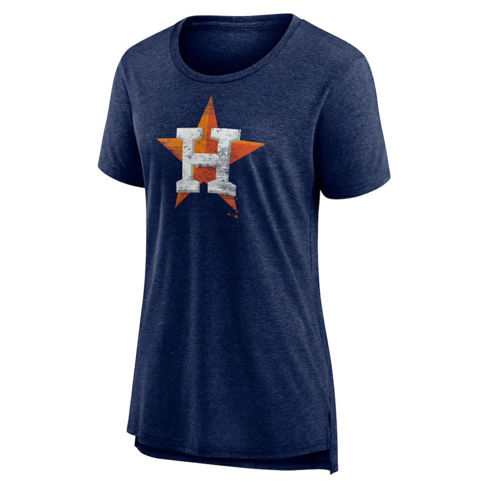 Houston Astros Women's Weathered Official Logo Tri-Blend T-Shirt Clearance