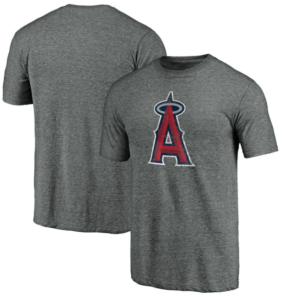 Los Angeles Angels Weathered Official Logo Tri-Blend T-Shirt discount