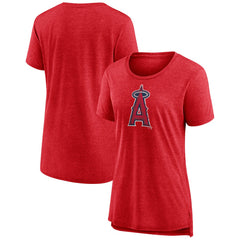 Los Angeles Angels Women's Weathered Official Logo Tri-Blend T-Shirt for sale