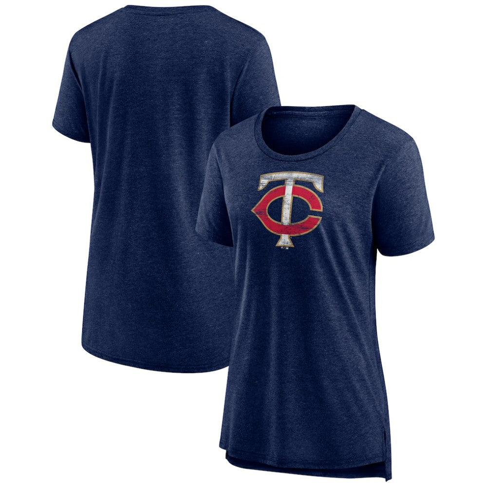 Minnesota Twins Women's Weathered Official Logo Tri-Blend T-Shirt Online