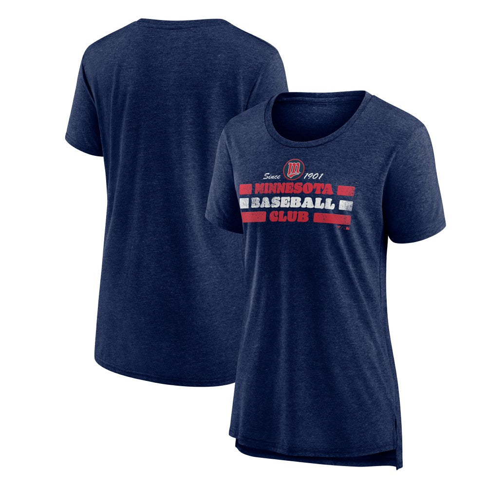 Minnesota Twins Women's Power Swing Tri-Blend T-Shirt Lifestyle