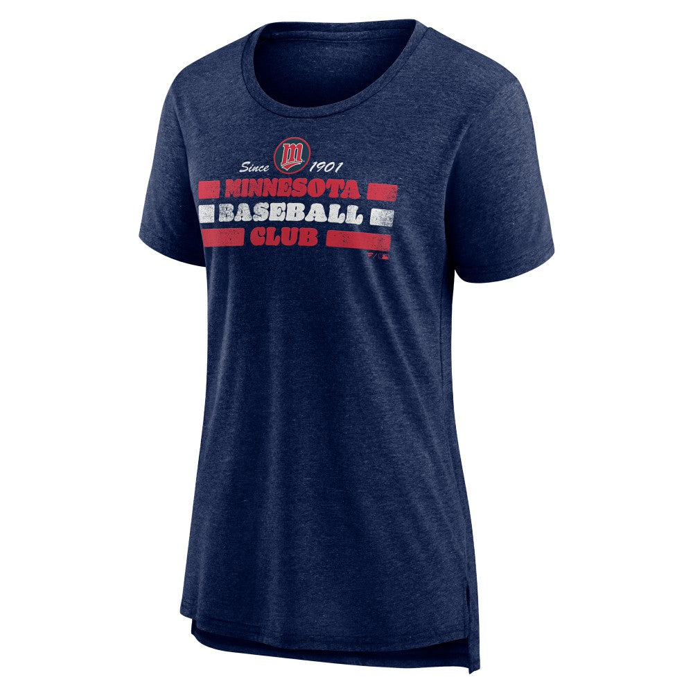 Minnesota Twins Women's Power Swing Tri-Blend T-Shirt Lifestyle
