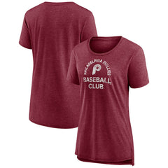 Philadelphia Phillies Women's Selected First Tri-Blend T-Shirt On Sale