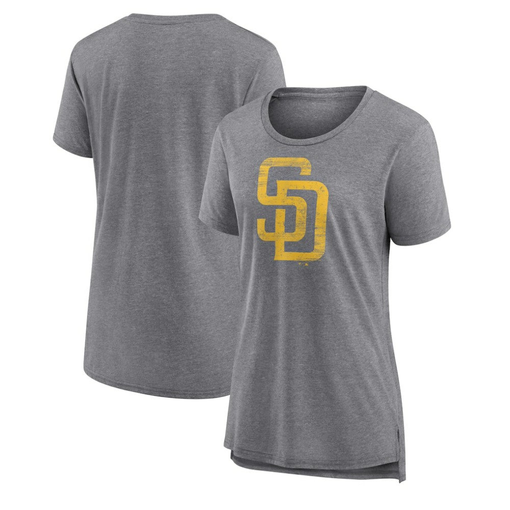 San Diego Padres Women's Weathered Official Logo Tri-Blend T-Shirt Near Me