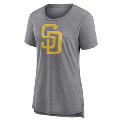 San Diego Padres Women's Weathered Official Logo Tri-Blend T-Shirt Near Me