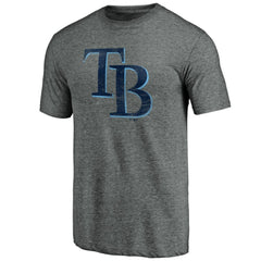 Tampa Bay Rays Weathered Official Logo Tri-Blend T-Shirt Clearance