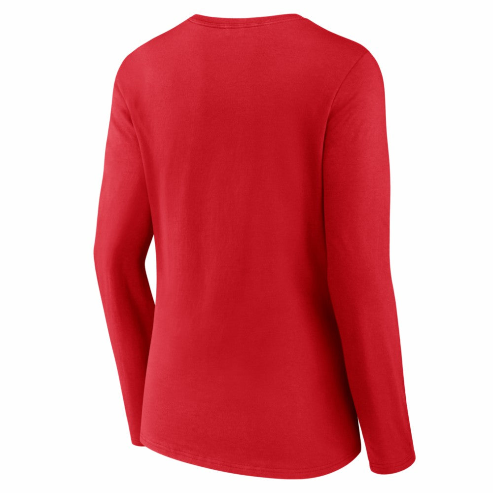 Washington Nationals Women's Live For It Long Sleeve V-Neck T-Shirt Lifestyle