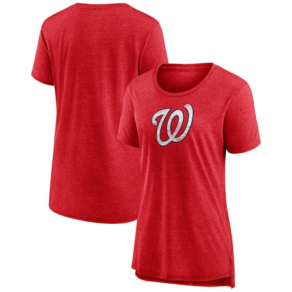 Washington Nationals Women's Weathered Official Logo Tri-Blend T-Shirt discount