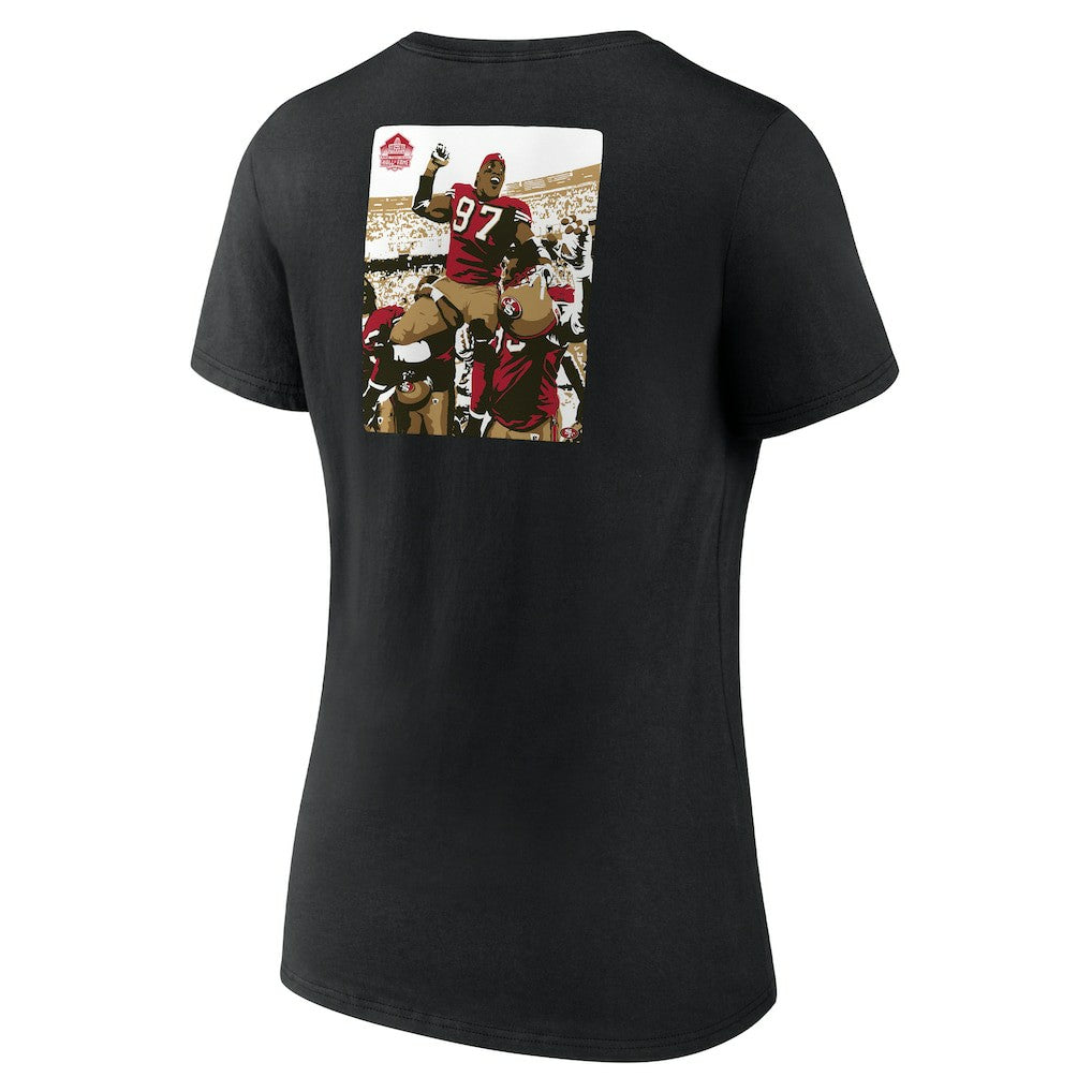 Bryant Young San Francisco 49ers Women's Hall of Fame V-Neck T-Shirt Black - NFL