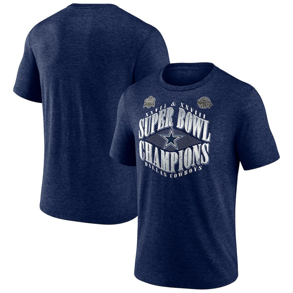 Dallas Cowboys Old Fashioned Tri-Blend T-Shirt Navy - NFL