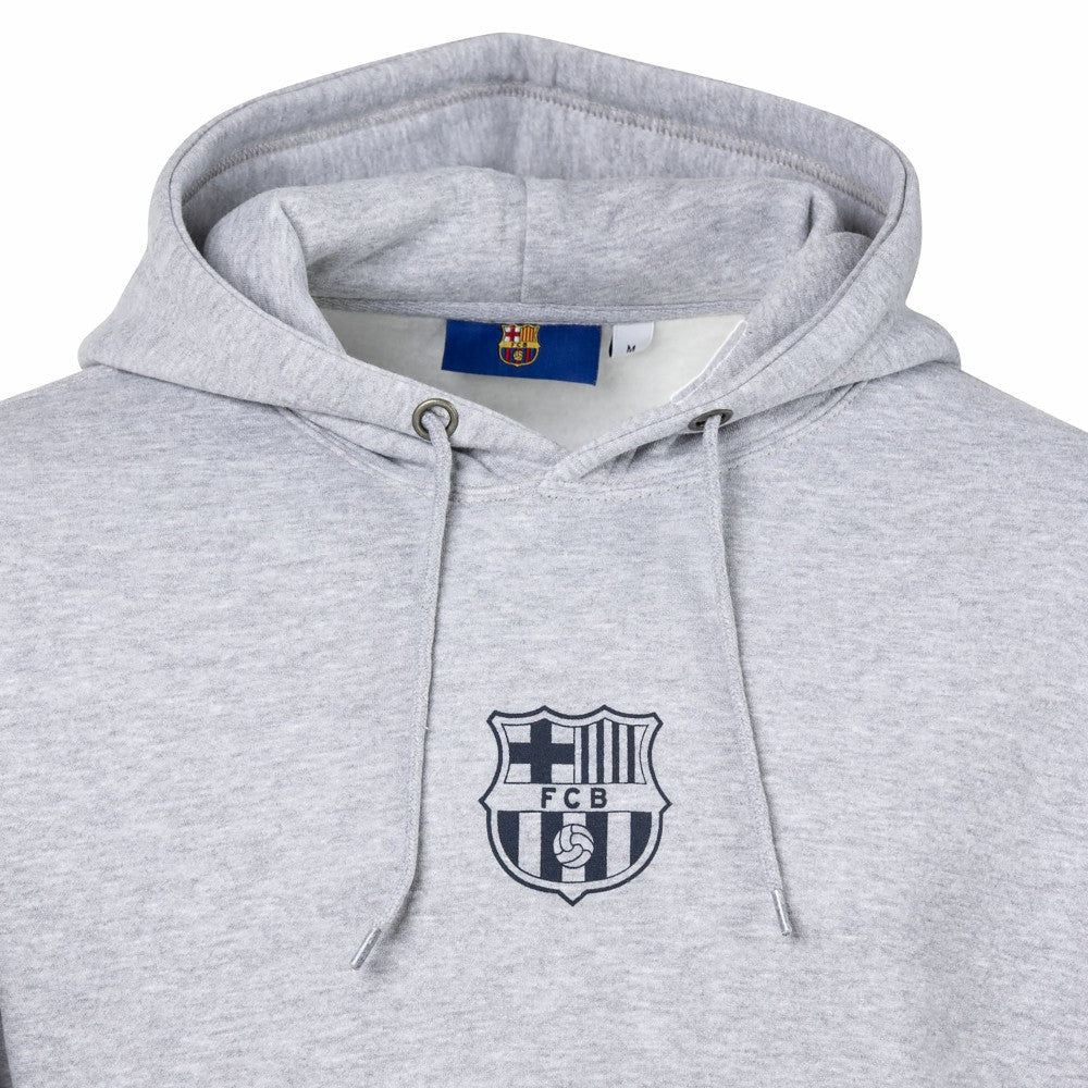 Barcelona Sport Design Sweden Streetwear Relaxed Pullover Hoodie - Heather Gray
