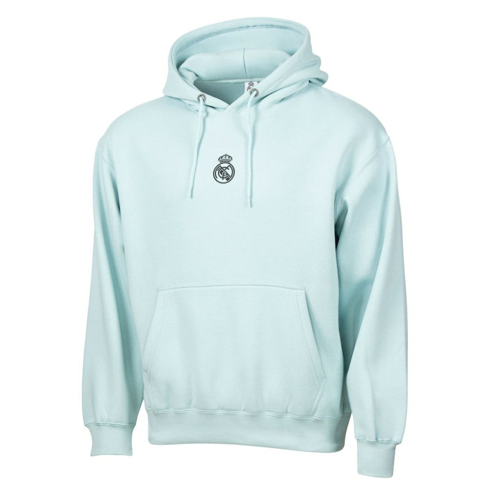 Real Madrid Sport Design Sweden Streetwear Relaxed Pullover Hoodie - Light Blue