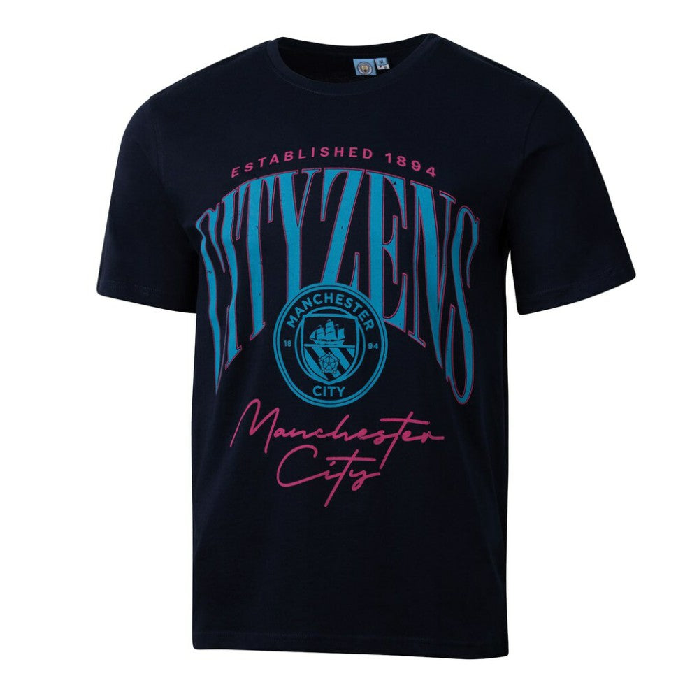 Manchester City Sport Design Sweden Hometown Hero Graphic T-Shirts - Navy