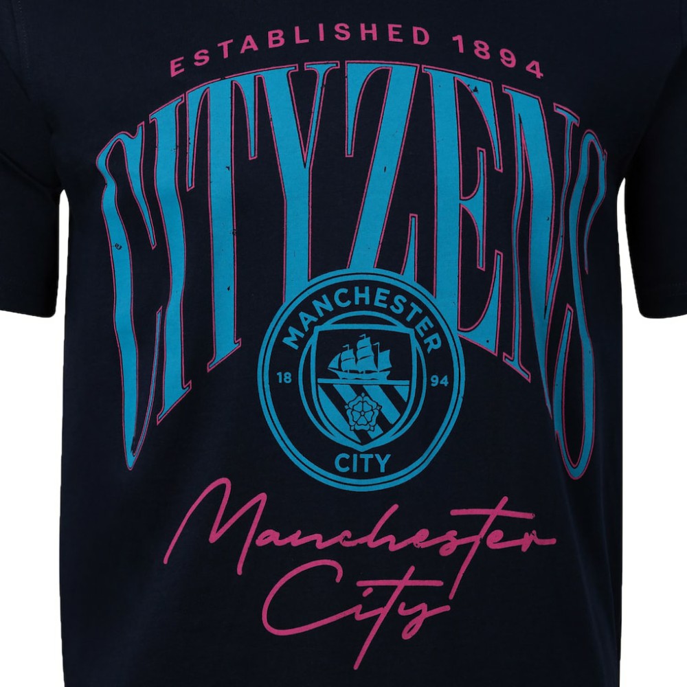 Manchester City Sport Design Sweden Hometown Hero Graphic T-Shirts - Navy