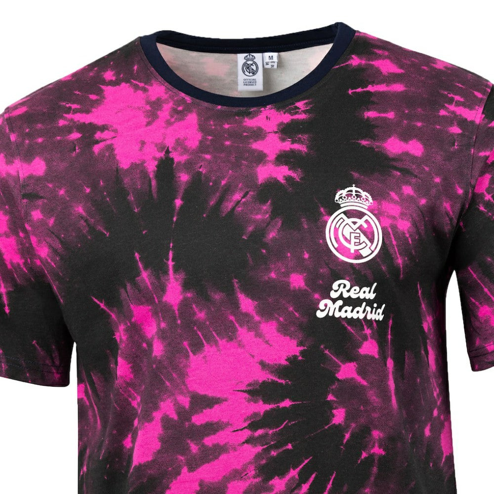 Real Madrid Sport Design Sweden Relaxed Time Out Tie-Dye T-Shirts - Black