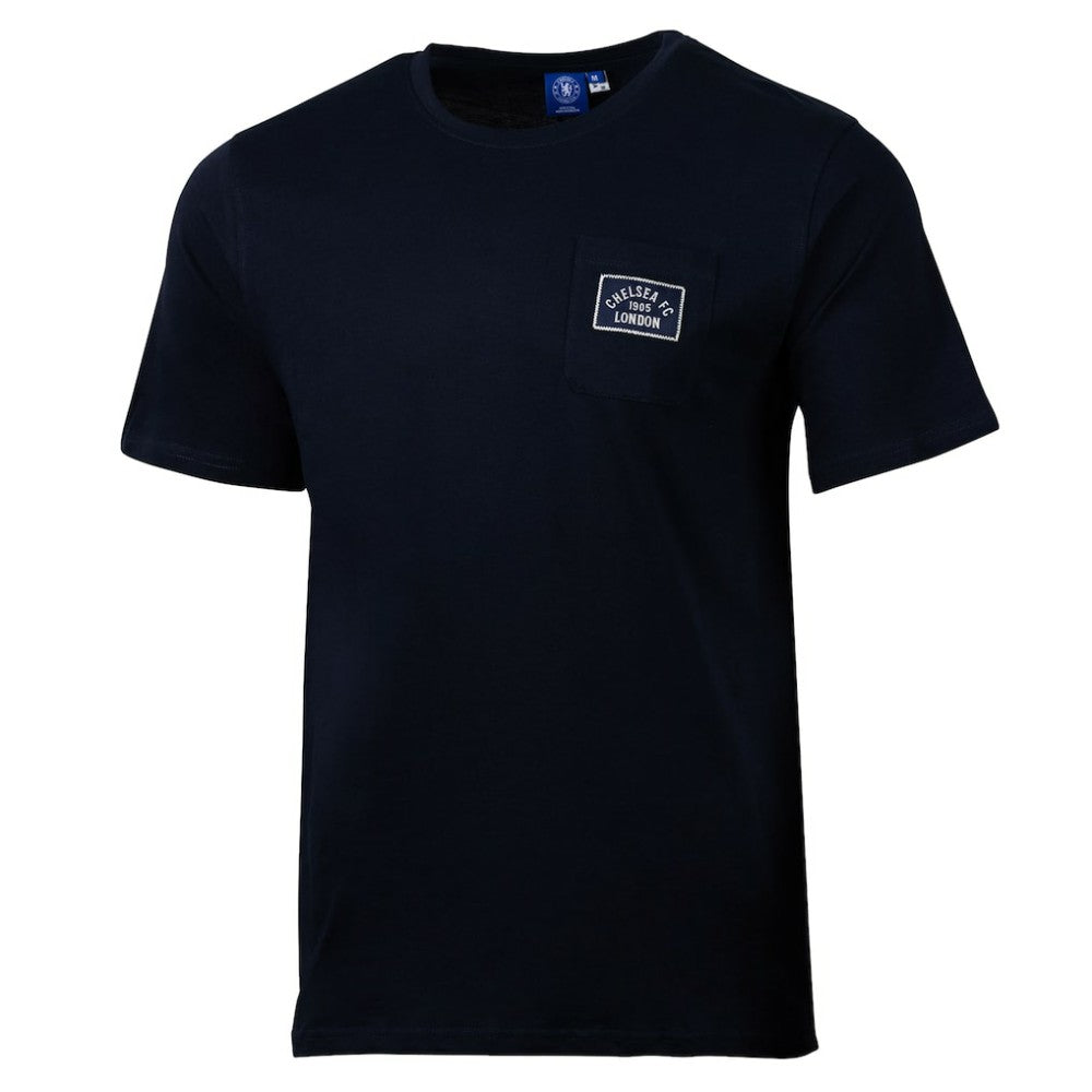 Chelsea Sport Design Sweden Relaxed Post Match Pocket T-Shirts - Navy