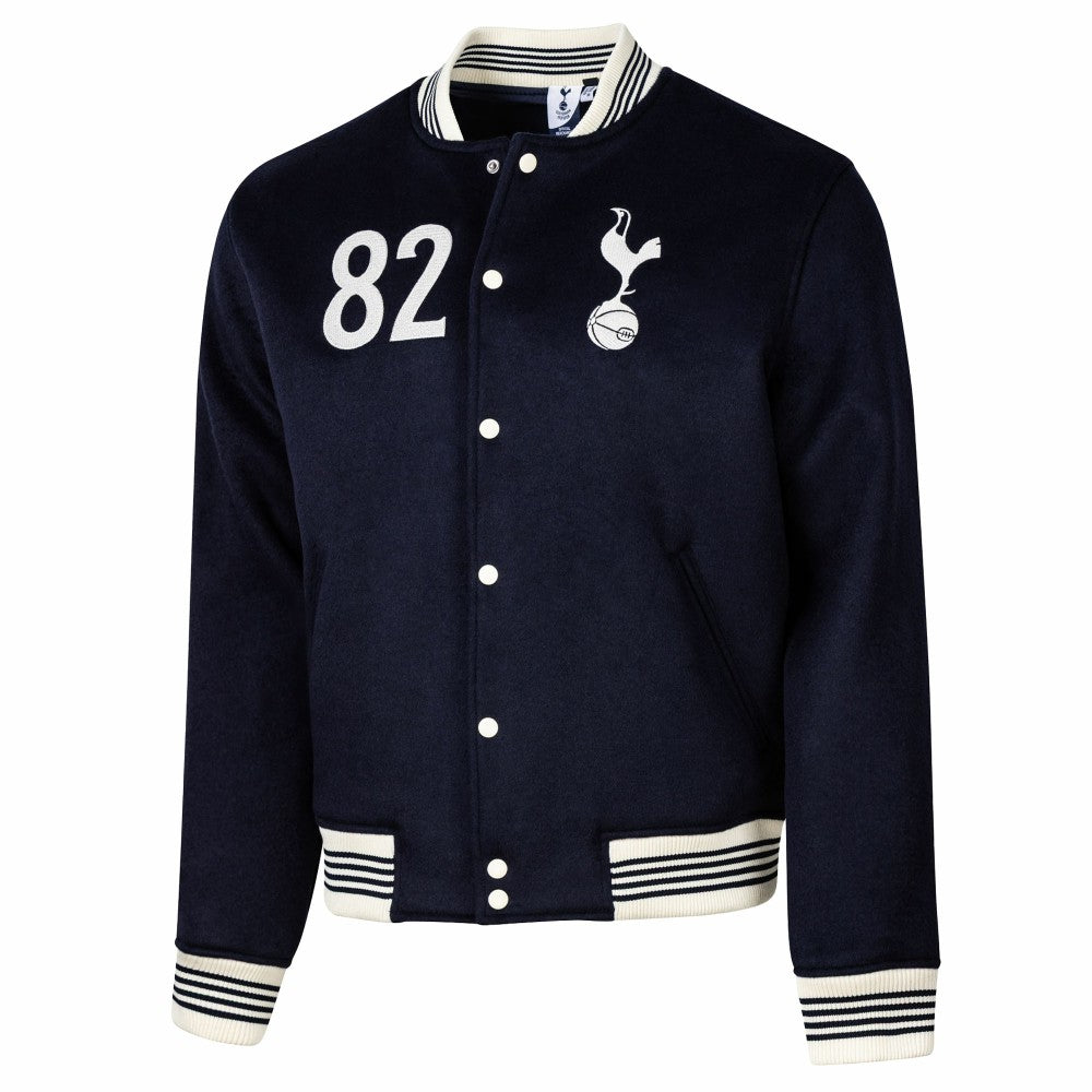 Tottenham Hotspur Sport Design Sweden Free Kick Wool Varsity Jacket - Navy