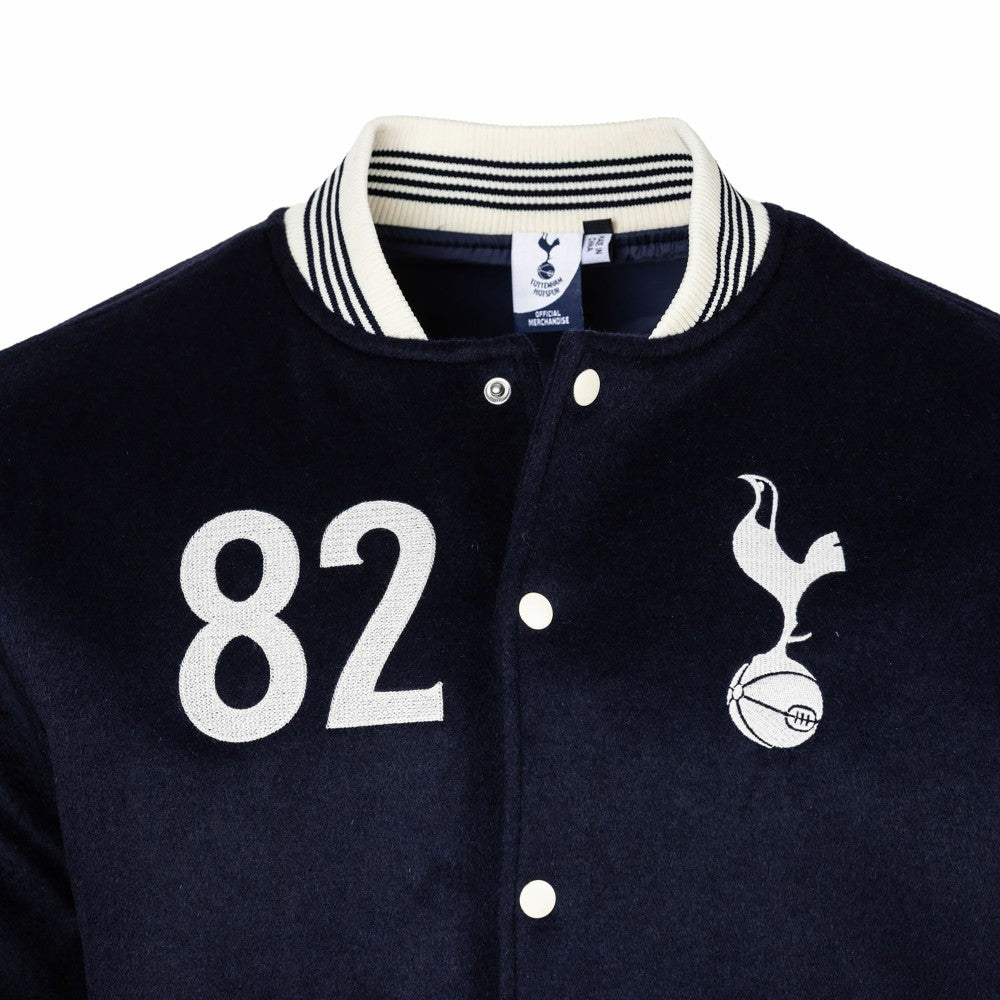 Tottenham Hotspur Sport Design Sweden Free Kick Wool Varsity Jacket - Navy