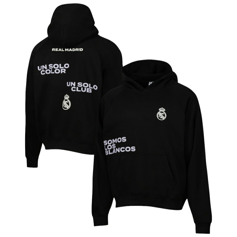 Real Madrid Sport Design Sweden Overtime Oversized Raglan Hoodie - Black