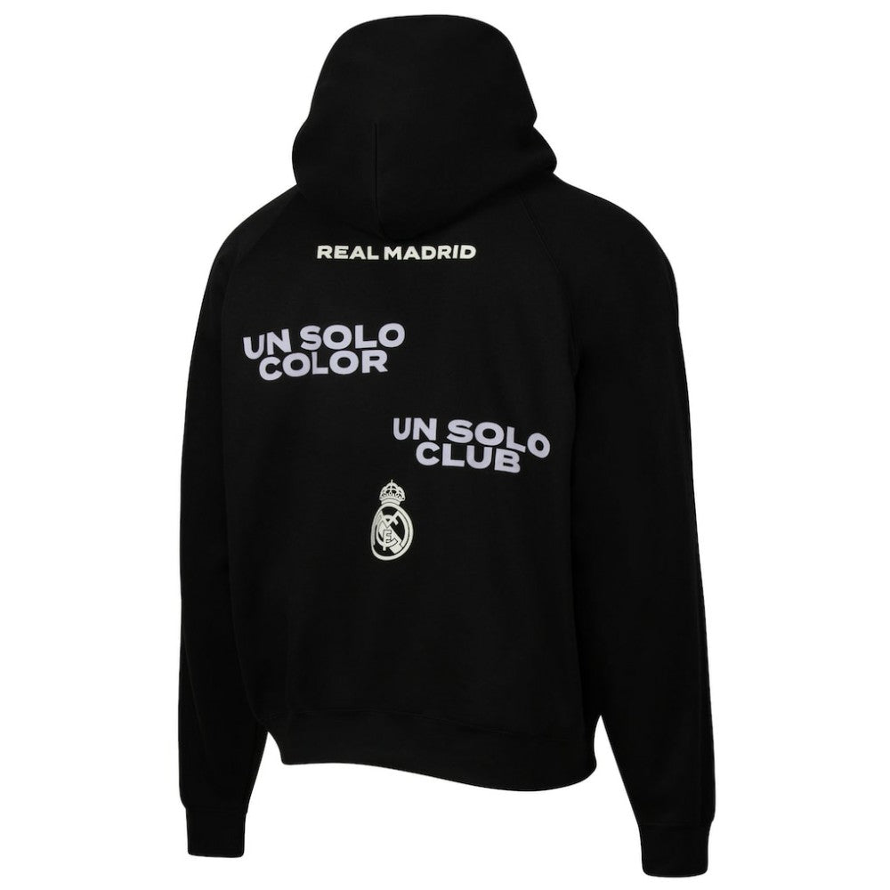 Real Madrid Sport Design Sweden Overtime Oversized Raglan Hoodie - Black