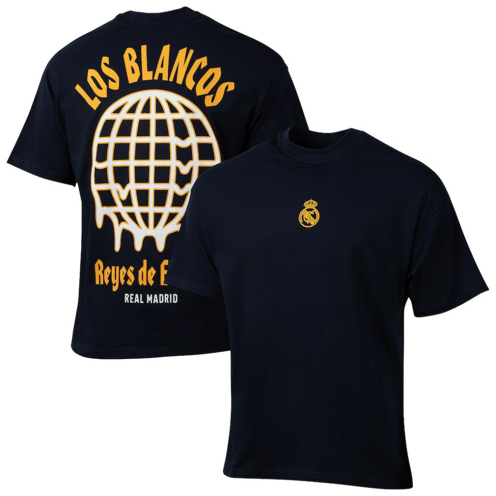 Real Madrid Sport Design Sweden Youth Game Day Graphic T-Shirts - Navy