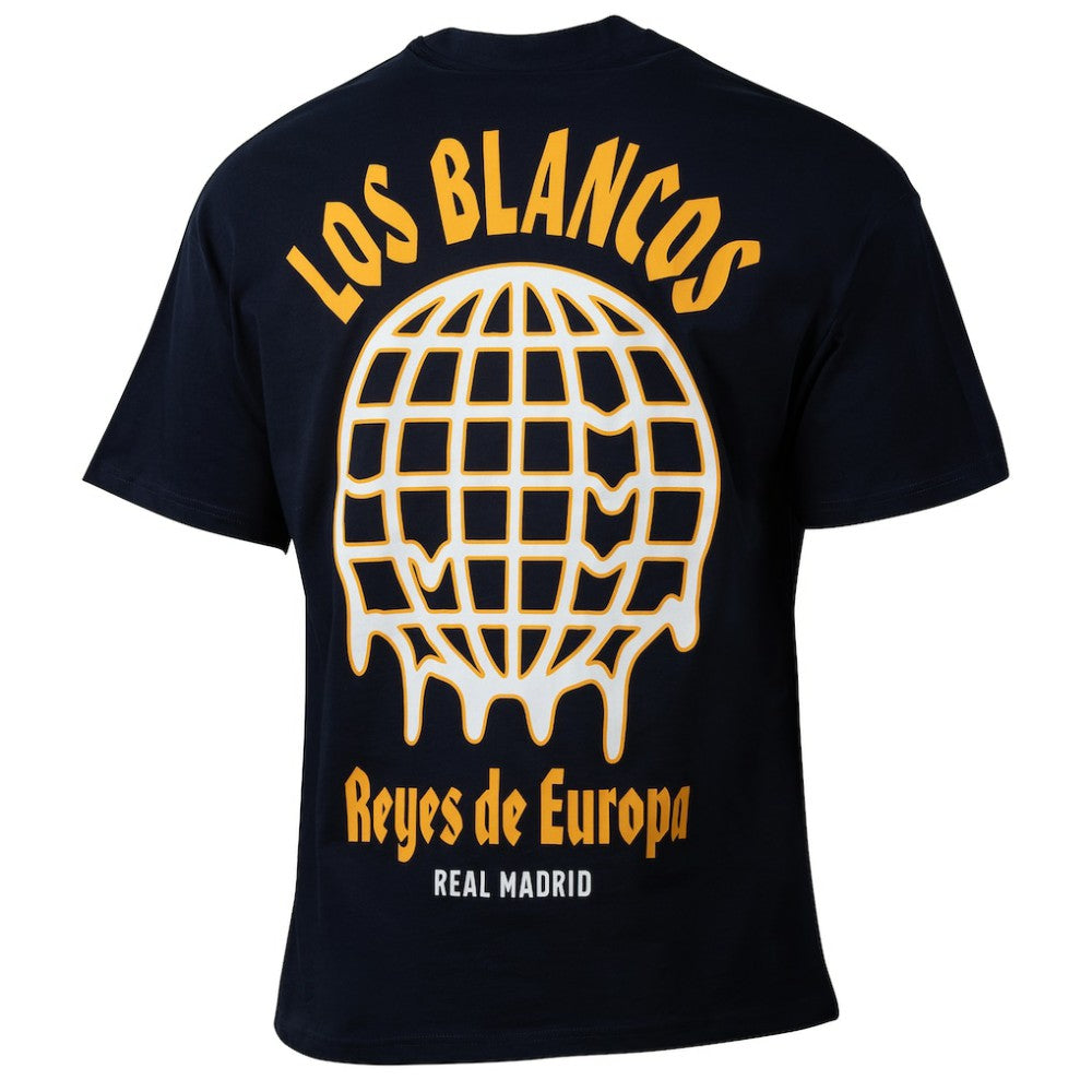 Real Madrid Sport Design Sweden Youth Game Day Graphic T-Shirts - Navy