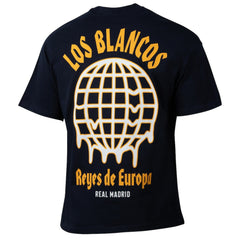 Real Madrid Sport Design Sweden Youth Game Day Graphic T-Shirts - Navy
