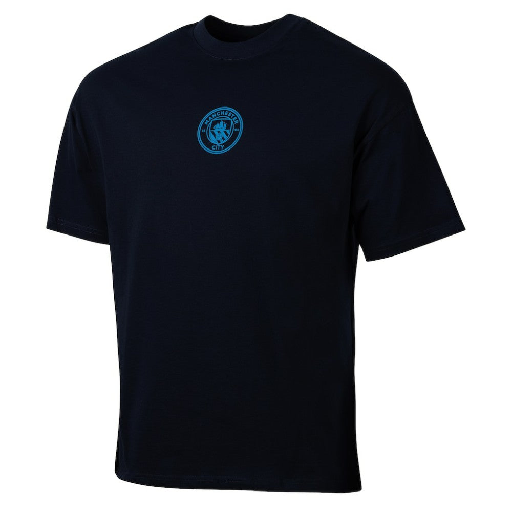 Manchester City Sport Design Sweden Youth Game Day Graphic T-Shirts - Navy