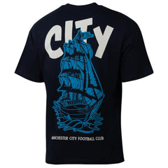 Manchester City Sport Design Sweden Youth Game Day Graphic T-Shirts - Navy