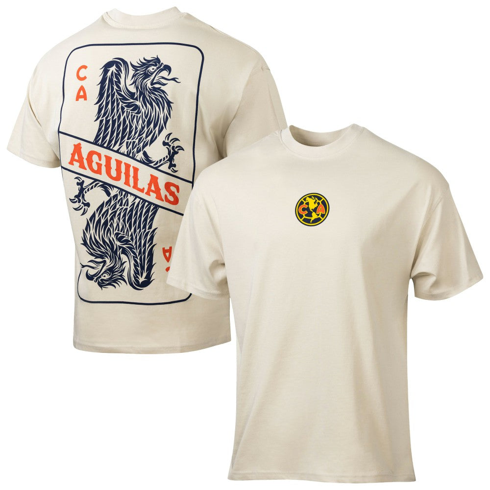Club America Sport Design Sweden Youth Game Day Graphic T-Shirts - Tan
