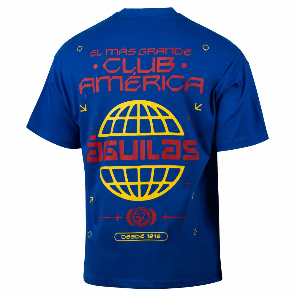 Club America Sport Design Sweden Worldwide Oversized T-Shirts - Royal