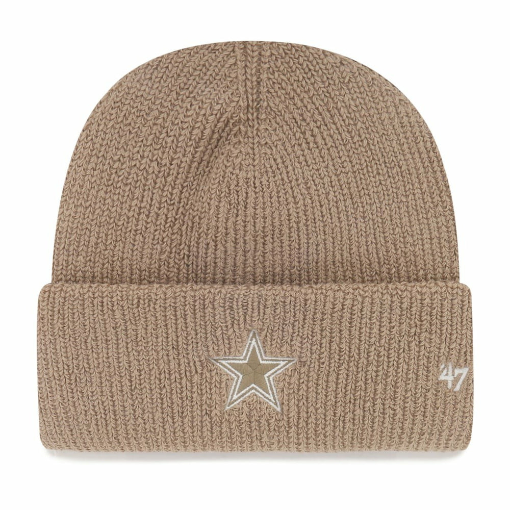 Dallas Cowboys '47 Foundational Cuffed Knit Hat Tan - 47 brand