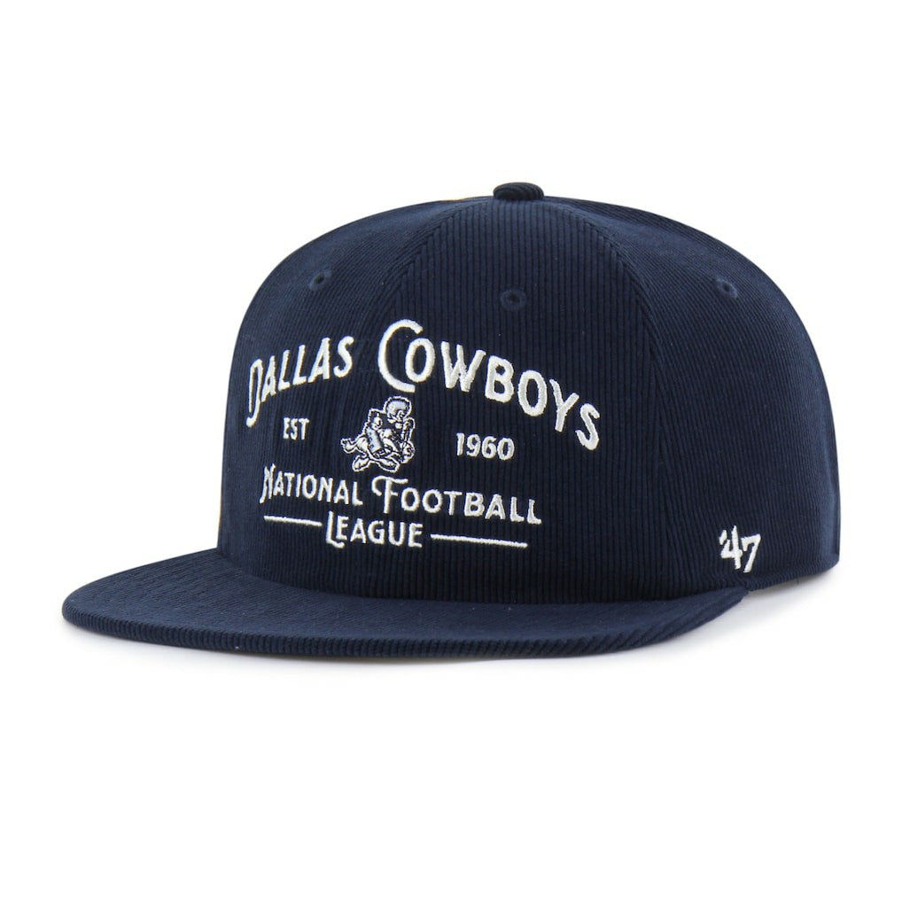 Dallas Cowboys '47 Whitlock Captain Corduroy Adjustable Hat Navy - 47 brand