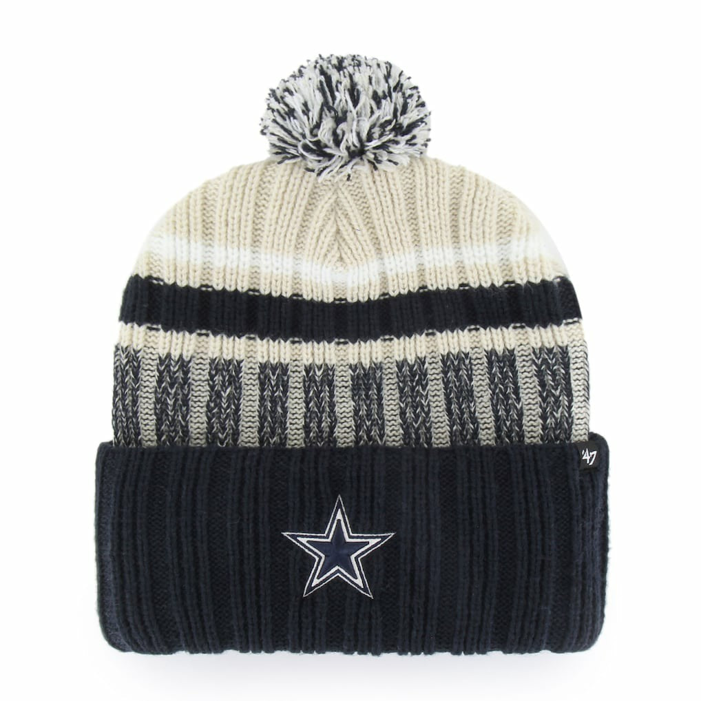 Dallas Cowboys '47 Long Range Cuffed Knit Hat with Pom Navy - 47 brand