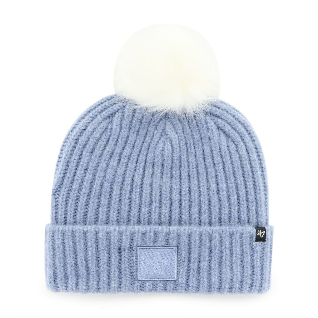 Dallas Cowboys '47 Women's Mellow Cuffed Knit Hat with Pom Light Blue - 47 brand
