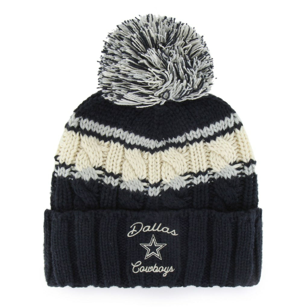Dallas Cowboys '47 Women's Emma Cuffed Knit Hat with Pom Navy - 47 brand