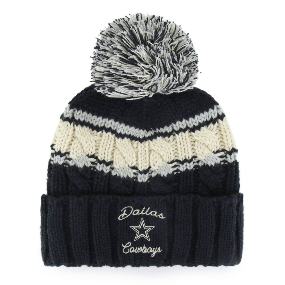 Dallas Cowboys '47 Women's Emma Cuffed Knit Hat with Pom Navy - 47 brand