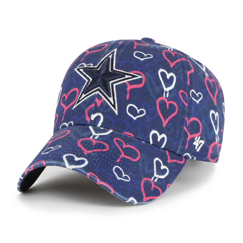Dallas Cowboys '47 Girls Youth Mural Clean Up Adjustable Hat Navy - 47 brand