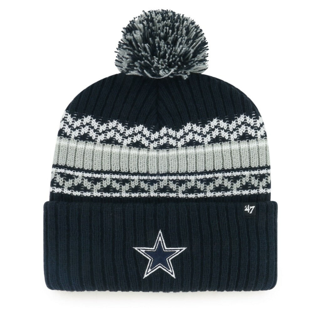 Dallas Cowboys '47 Youth Polar Vortex Cuffed Knit Hat with Pom Navy - 47 brand