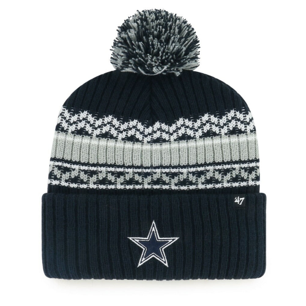 Dallas Cowboys '47 Youth Polar Vortex Cuffed Knit Hat with Pom Navy - 47 brand