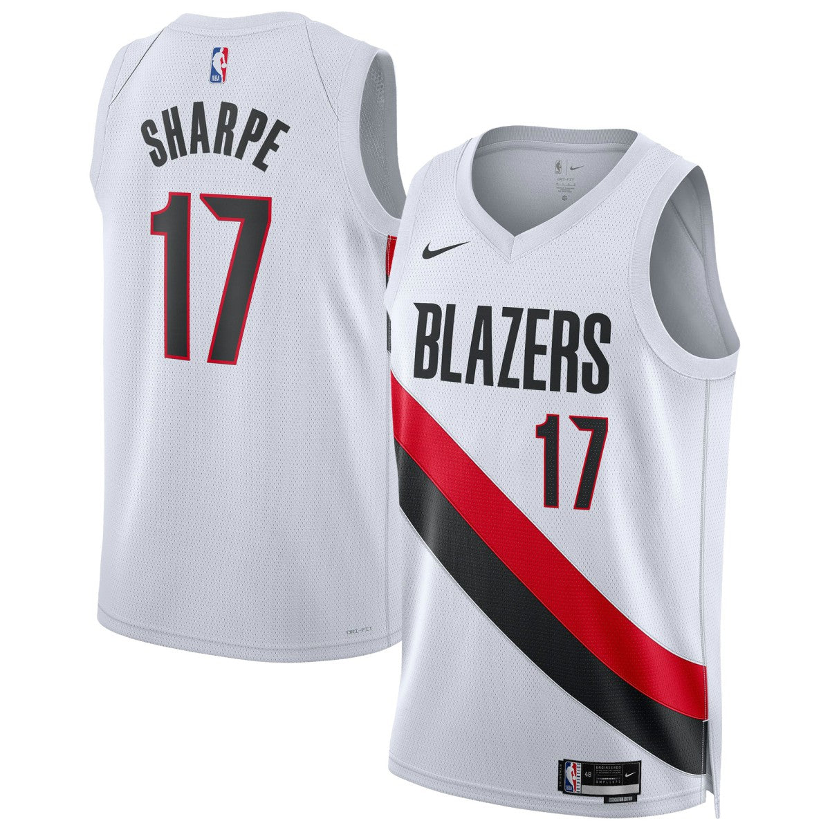 Nike - Shaedon Sharpe Portland Trail Blazers Unisex Swingman Player Jersey - Association Edition - White