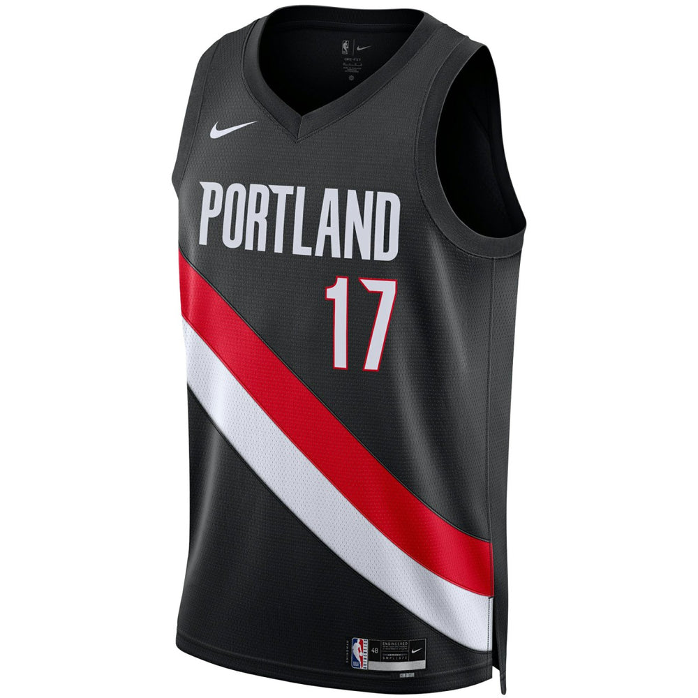 Nike - Shaedon Sharpe Portland Trail Blazers Unisex Swingman Jersey - Icon Edition - Black