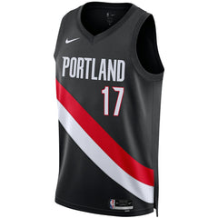 Nike - Shaedon Sharpe Portland Trail Blazers Unisex Swingman Jersey - Icon Edition - Black