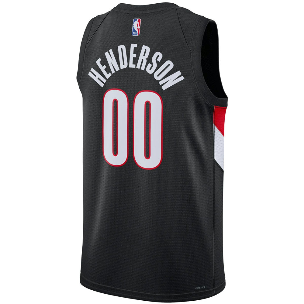 Nike - Scoot Henderson Portland Trail Blazers Unisex Swingman Jersey - Icon Edition - Black