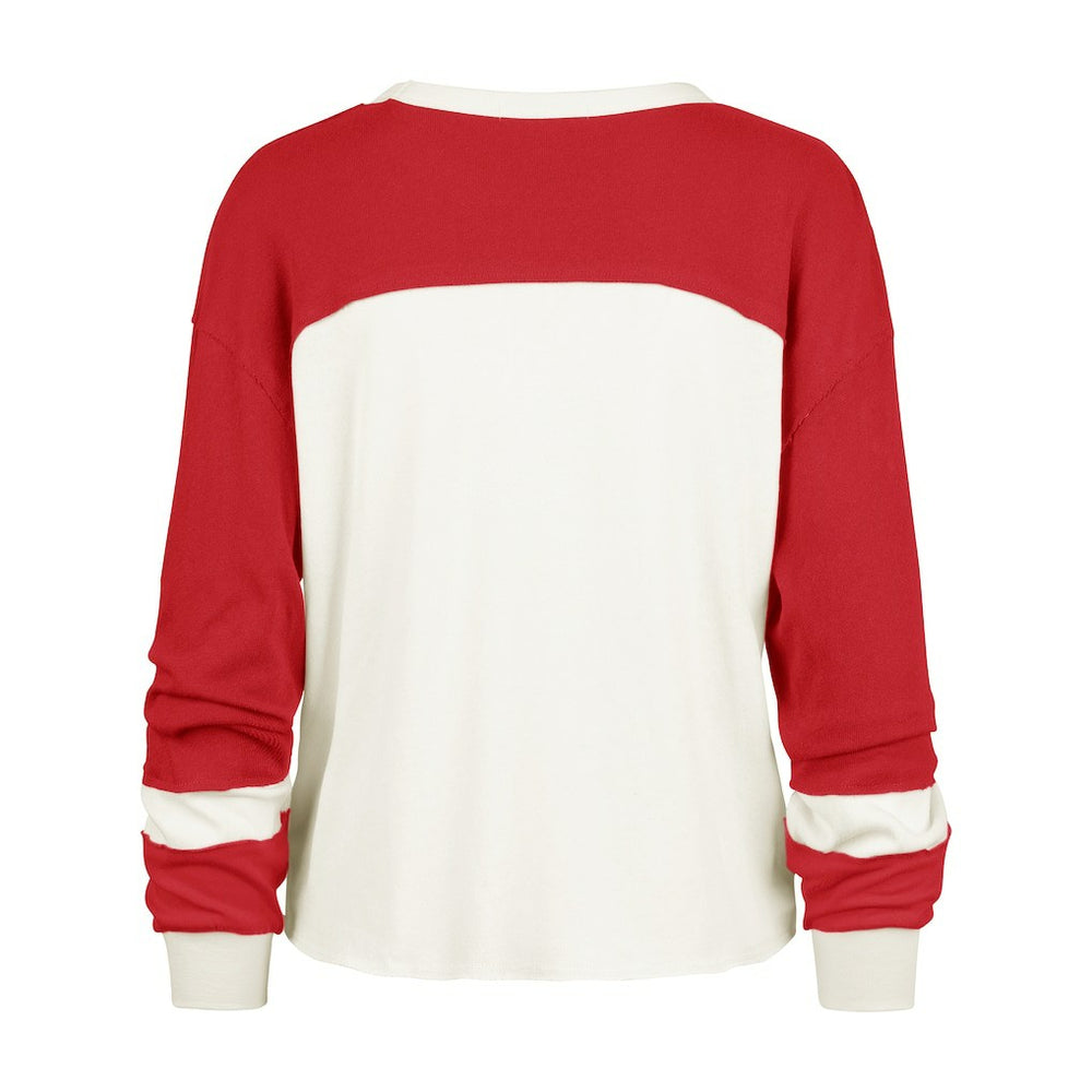 San Francisco 49ers '47 Women's Double Header Curve Toni Long Sleeve T-Shirt Cream - 47 brand